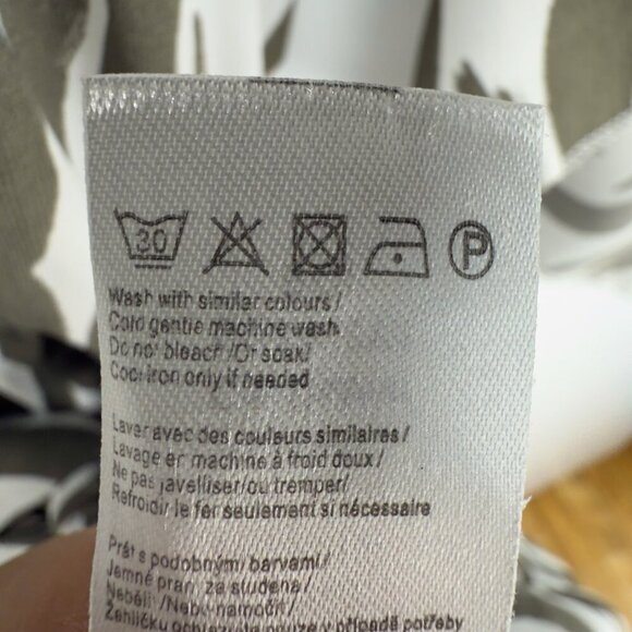 APRICOT Transitionnal Zebra Print Flowy Ruffles Midi Maxi White Green Dress‎ S - Picture 10 of 11